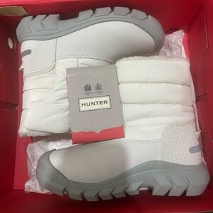 NEW Hunter Intrepid Snow Boot - Toddler / Little Kid - White Willow / Ice Gray